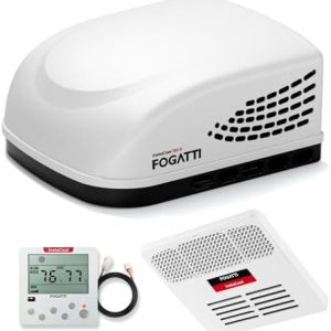 FOGATTI 15000 BTU Ducted RV Air Conditioner - Quiet Rooftop AC for Campers & Trailers, Easy Install, All-in-One Design,