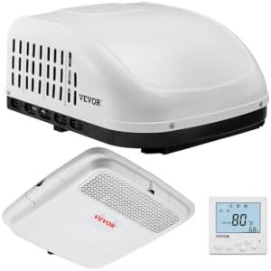 VEVOR 13500 BTU Rooftop RV Air Conditioner - Quiet 65 dB Design for Campers, Vans, and Trailers with Air Distribution Bo
